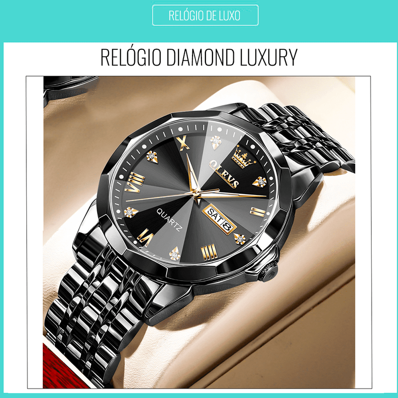 Relógio Diamond ( À prova d água) Promoção encerra dia 28-12-2023